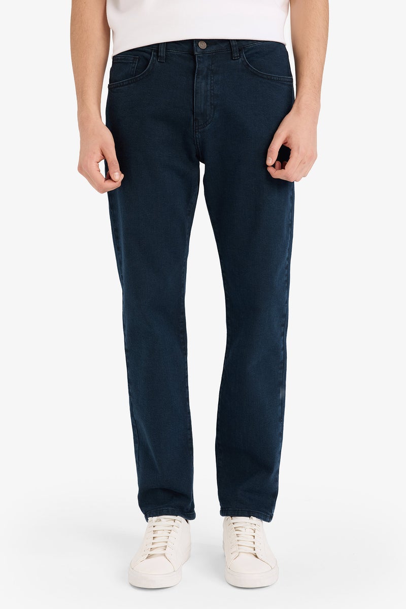 DeFacto Blue Man Tapered Fit Jeans Casual - Image 3